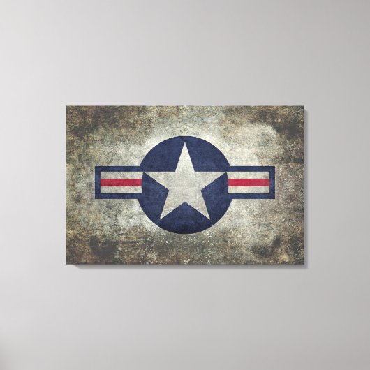 USAF Classic retro stijl Roundel Canvas Afdruk (Voorkant)