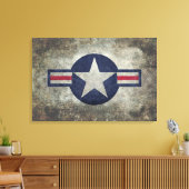 USAF Classic retro stijl Roundel Canvas Afdruk (Insitu (Woonkamer))