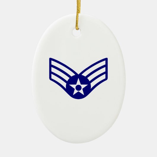 USAF E-4 SENIOR AIRMAN KERAMISCH ORNAMENT (Voorkant)
