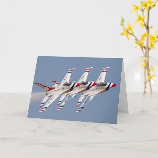 USAF F-16 Thunderbird 4 juli / Onafhankelijkheidsd Kaart (Gele Bloem)