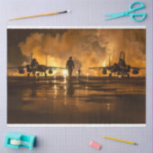 USAF Jet Fire Tarmac Decoupage Tissuepapier (Craft)