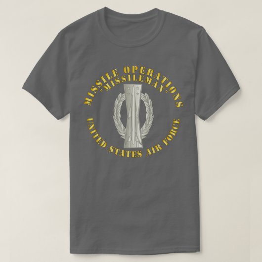 USAF Missile Operations Missileman Basic T-shirt (Design voorkant)