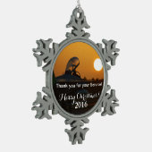 USAF-servicebureau Tin Sneeuwvlok Ornament (Links)