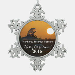 USAF-servicebureau Tin Sneeuwvlok Ornament