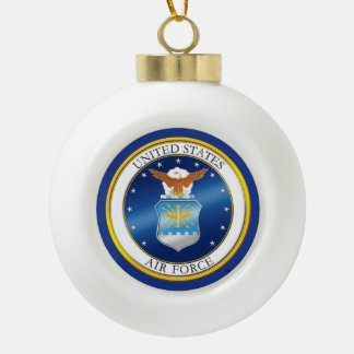 USAF Sneeuwvlok ingelijste kerstversiering Keramische Bal Ornament
