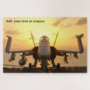 USAF-straaljager Hornet bij nachtluchtvrachtwagen Legpuzzel