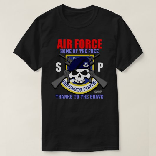 USAF-veiligheidstroepen - veiligheidspolitievetera T-shirt (Design voorkant)