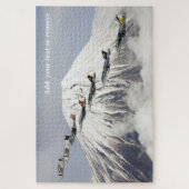 USAF-vliegtuig in formatie boven de berg Fuji Japa Legpuzzel (Verticaal)