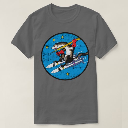 USAF Wild Weasel Grunge Style T-shirt (Design voorkant)