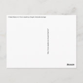 USAFA Chapel, Academie voor de luchtmacht Briefkaart (Achterkant)