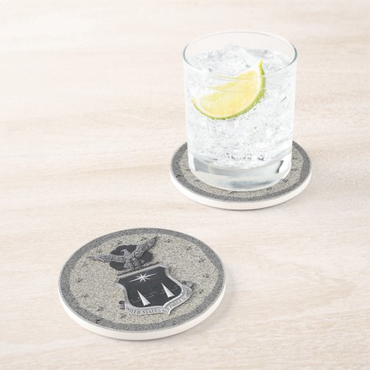 USAFA - schild Zandsteen Onderzetter (Zijkant)