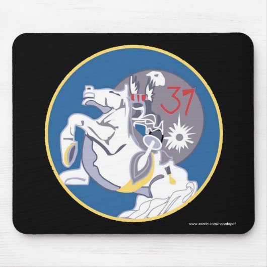 USAFA Squadon 37 "Animalist Sky Raiders" Muismat (Voorkant)