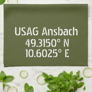 USAG Ansbach Breedtegraad Lengtegraad  Theedoek