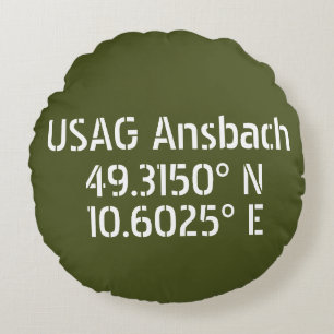USAG Ansbach Latitude Longitude Rond Kussen