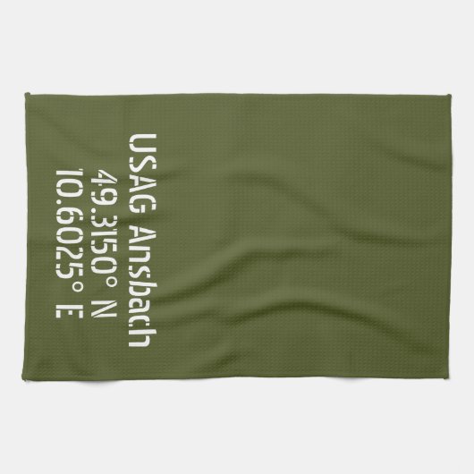 USAG Ansbach Latitude Longitude Theedoek (Horizontaal)