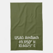 USAG Ansbach Latitude Longitude Theedoek (Verticaal)