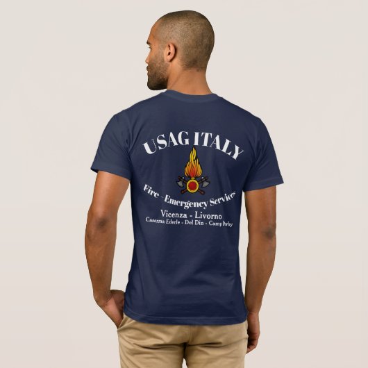 USAG ITALIË BRAND DEPT VICENZA T-SHIRT (Achterkant volledig)