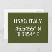 USAG Italië Latitude-Briefkaart Briefkaart (Voorkant / Achterkant)