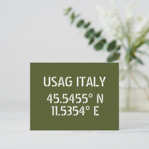 USAG Italië Latitude-Briefkaart Briefkaart