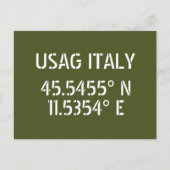 USAG Italië Latitude-Briefkaart Briefkaart (Voorkant)