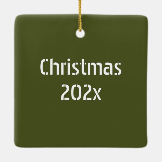 USAG Italië Latitude Longitude - Aangepast Keramisch Ornament (Achterkant)