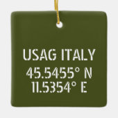 USAG Italië Latitude Longitude - Aangepast Keramisch Ornament (Voorkant)