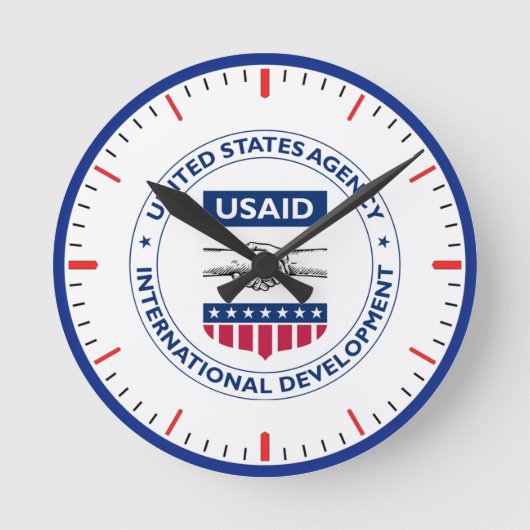 USAID Clock Ronde Klok (Voorkant)