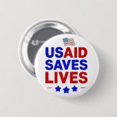 USAID redt levens US Agency International Developm Ronde Button 5,7 Cm (Voorkant /achterkant)