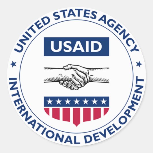 USAID RONDE STICKER (Voorkant)