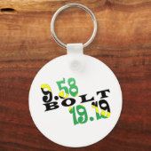 Usain Bolt Berlin 2 WR Jamaicaanse vlag Sleutelhanger (Voorkant)