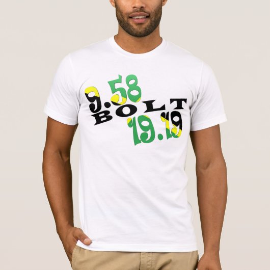 Usain Bolt Berlin 2 WR Jamaicaanse vlag T-shirt (Voorkant)