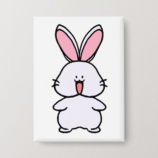 Usara the Bunny – Simple Cute Character Front View Button (Voorkant)