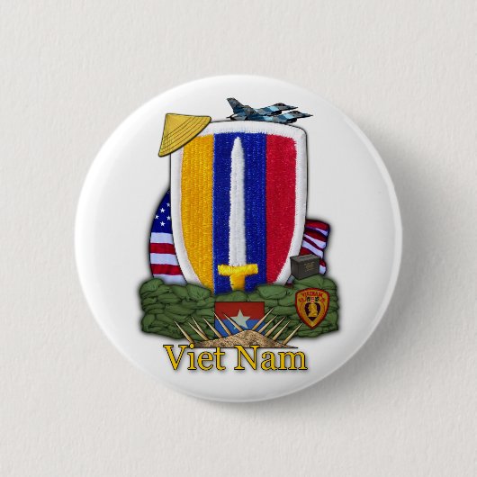 usarv veteranen vietnam war patch Button (Voorkant)