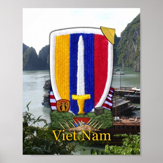 USARV Vietnam Nam War Patch Print (Voorkant)