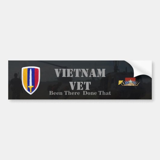 USARV Vietnam Nam War Patch Vets Bumpersticker (Voorkant)