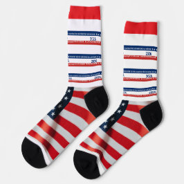 USA's 250e verjaardag 1776 2026 Rood Wit Blauw Sokken