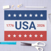USA's 250e verjaardag 1776 2026 Rood Wit Blauw Tissuepapier (Craft)