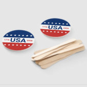 USA's 250th Anniversary 1776 2026 Red White Blue Handwaaier (Niet-gemonteerd)