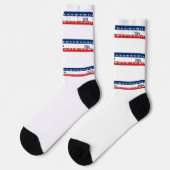 USA's 250th Anniversary 1776 2026 Red White Blue Sokken (Links)