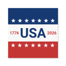 USA's 250th Anniversary 1776 2026 Red White Blue