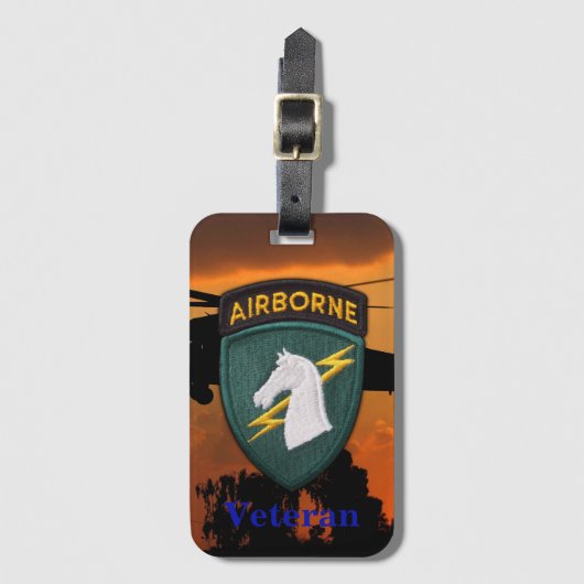 USASOC 1st special ops SOCOM veterans veterans pat Bagagelabel (Voorkant (verticaal))