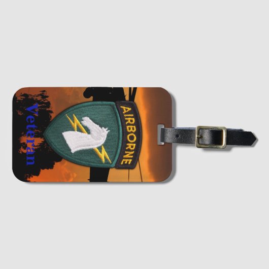 USASOC 1st special ops SOCOM veterans veterans pat Bagagelabel (Voorkant (horizontaal))