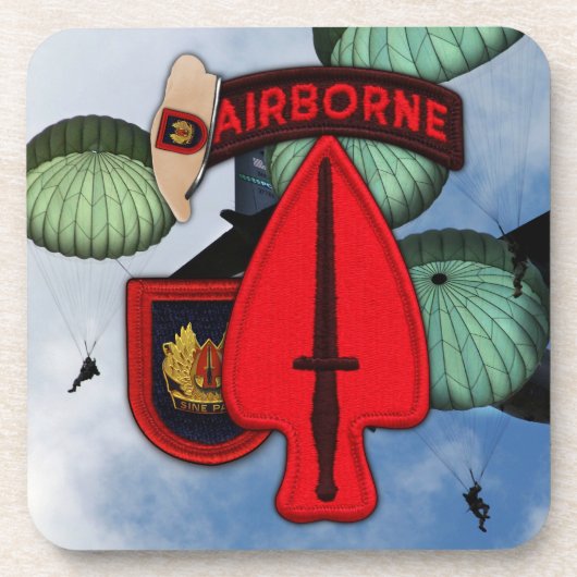 USASOC SOC Special Ops Fort Bragg Veterans Veteran Bier Onderzetter (Voorkant)