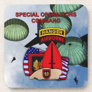 usasoc special ops dierenarts patch Cork Onderzett Drankjes Onderzetter