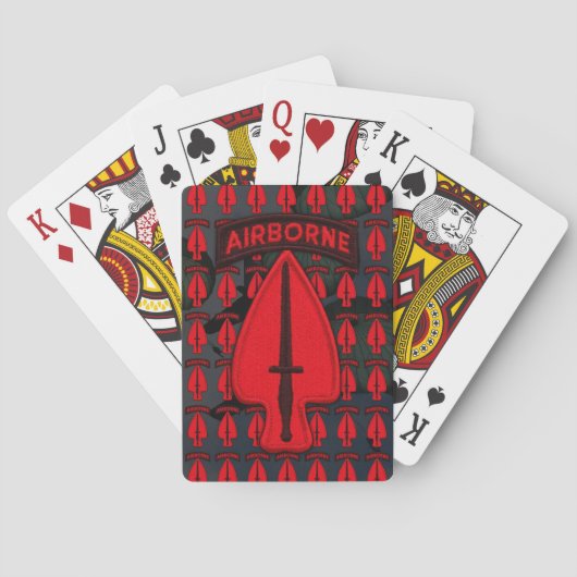 USASOC Special Ops Patch Poker cards Speelkaarten (Achterkant)