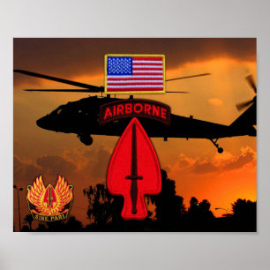 USASOC Special Ops SOF LRRP Veterans Vetenpatch Poster