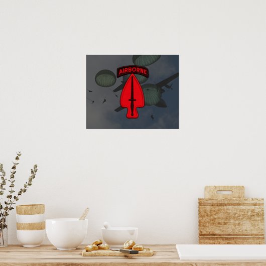 USASOC Special Ops Veterans Patch Poster (Keuken)