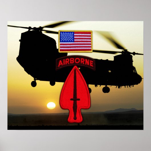 USASOC Special Ops Veterans Vetjes Patch Poster (Voorkant)