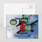 USASOC Special Ops Veterans Vets Patch briefkaarte Feestdagenkaart (Voorkant / Achterkant)