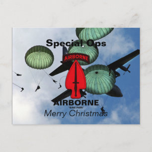USASOC Special Ops Veterans Vets Patch briefkaarte Feestdagenkaart